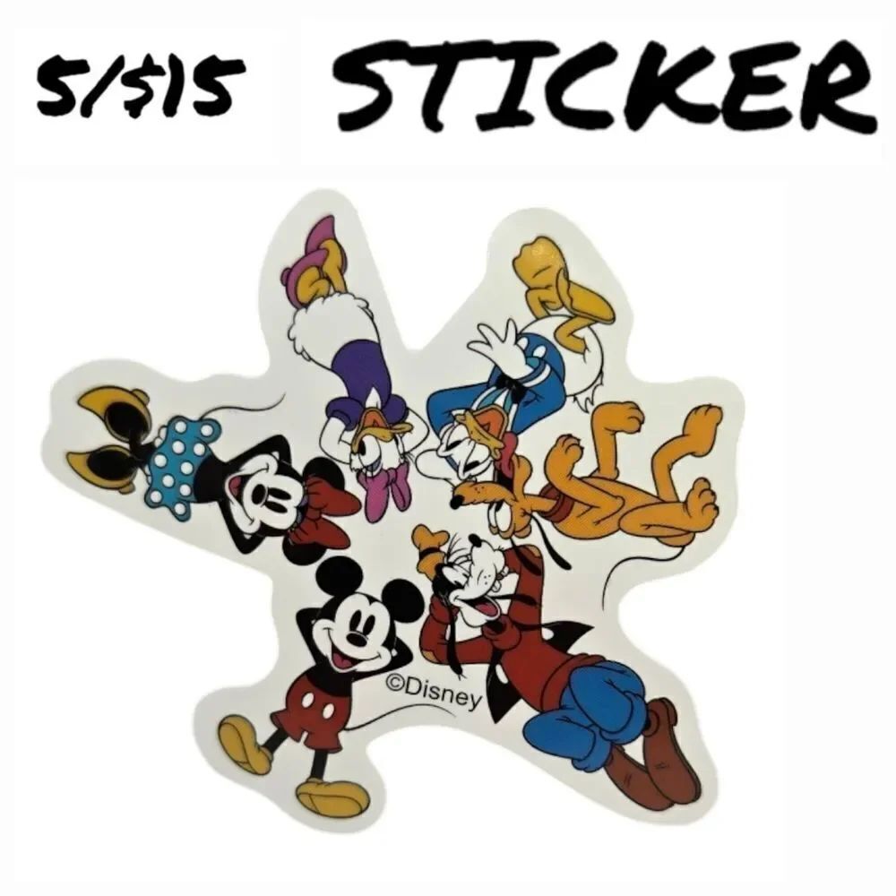 Mickey & Friends Sticker Self-Adhesive Laptop Water Bottle Disney Minnie Pluto